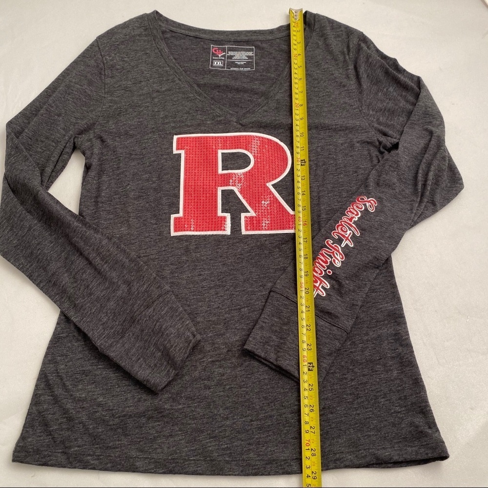 Campus Heritage Rutgers long sleeve sequin t-shirt XXL - Picture 5 of 5